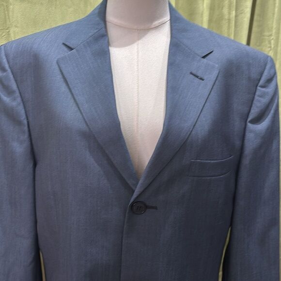 Versace Classic 100% rayon Men's Blue/gray Blazer, R50 - Picture 2 of 12
